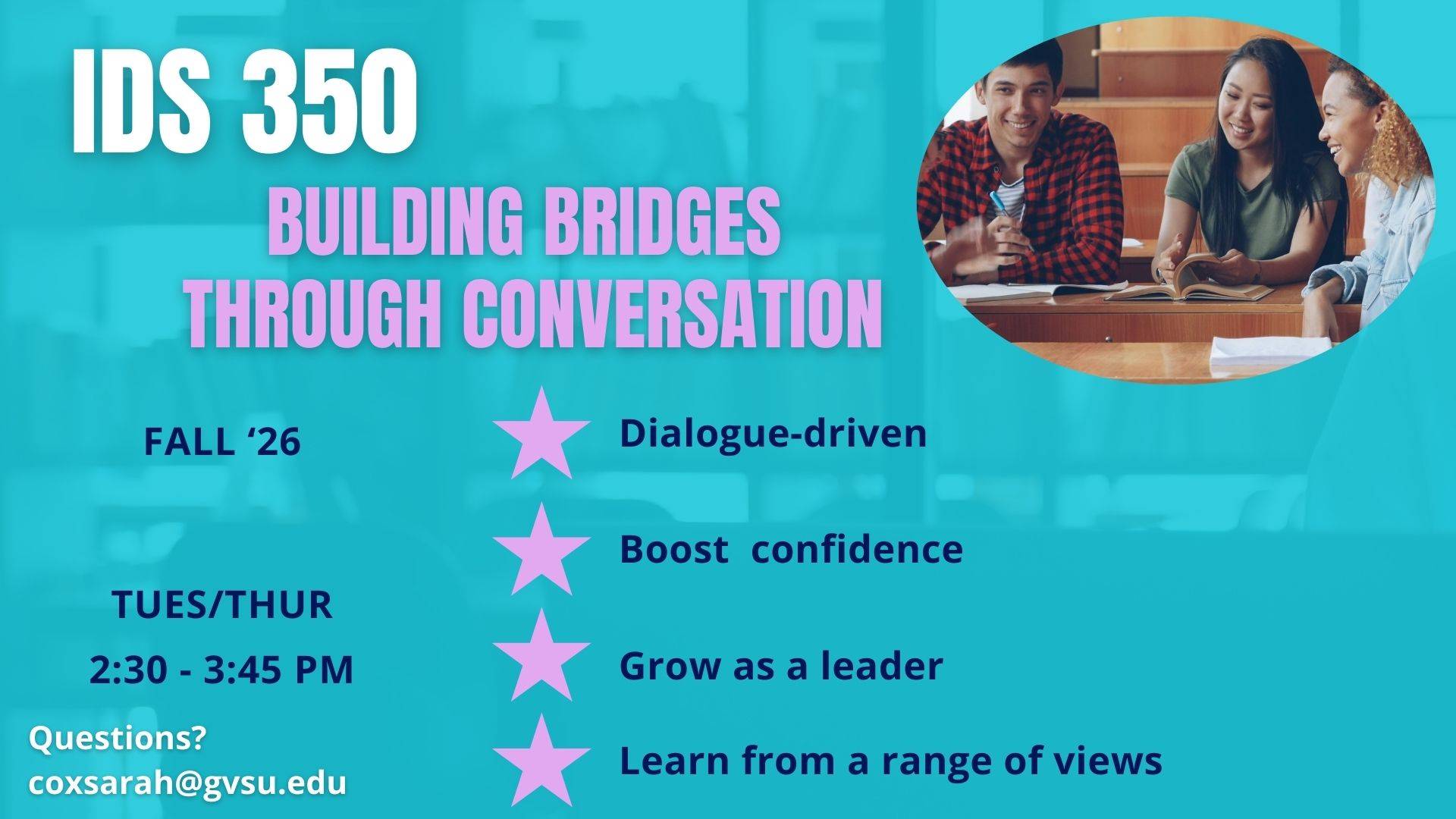 IDS 350 Building Bridges Through Conversation Course Flyer